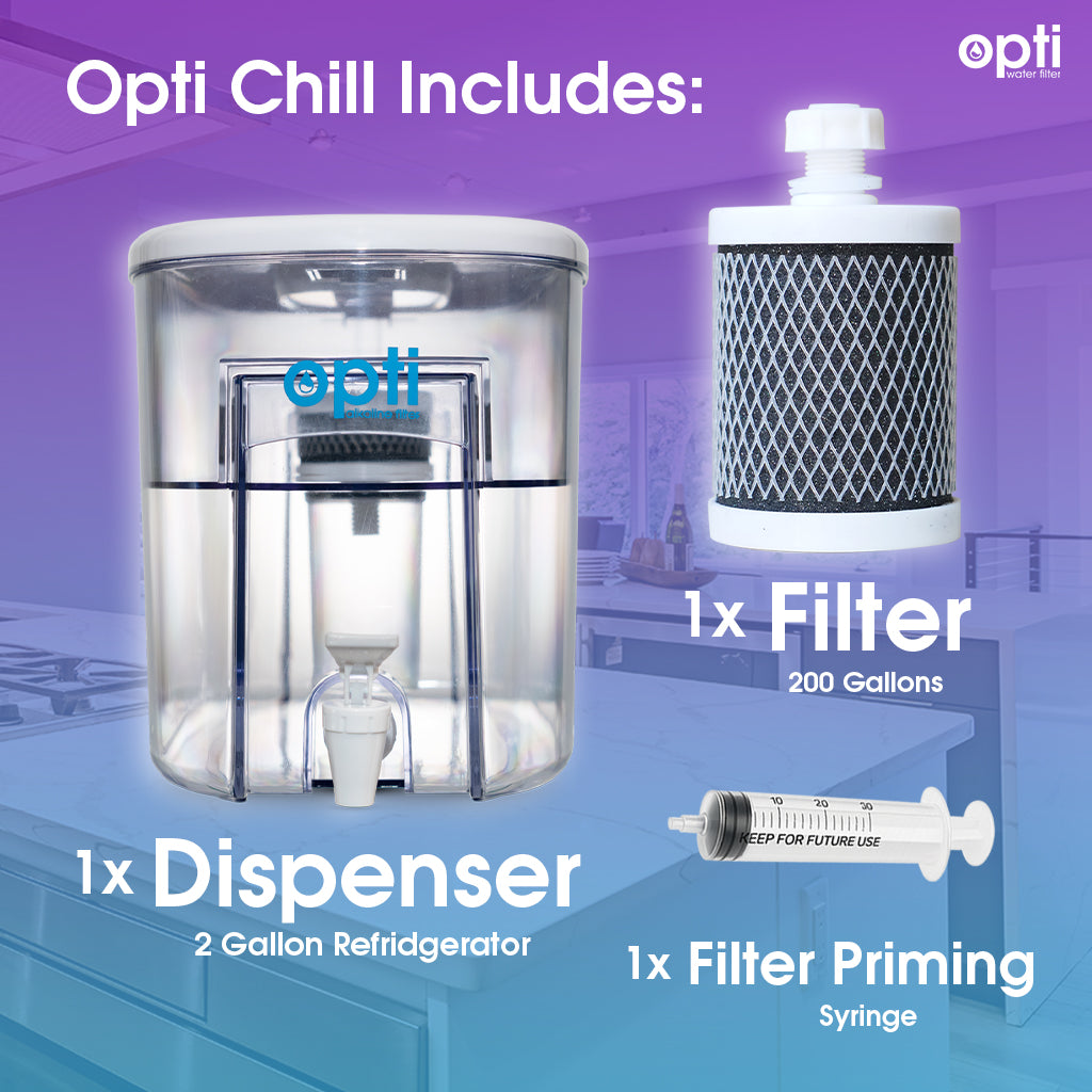 Opti Chill | In-Fridge Tap Water Filtration Unit + Alkaline Filter