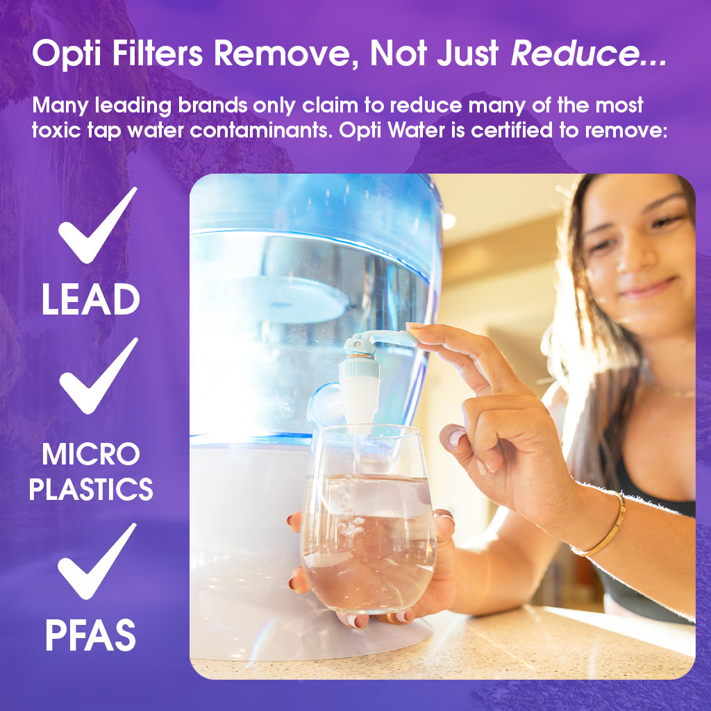 Opti Drop | 3 Gallon Alkaline Countertop Dispenser + 1 Filter (200 Gal)