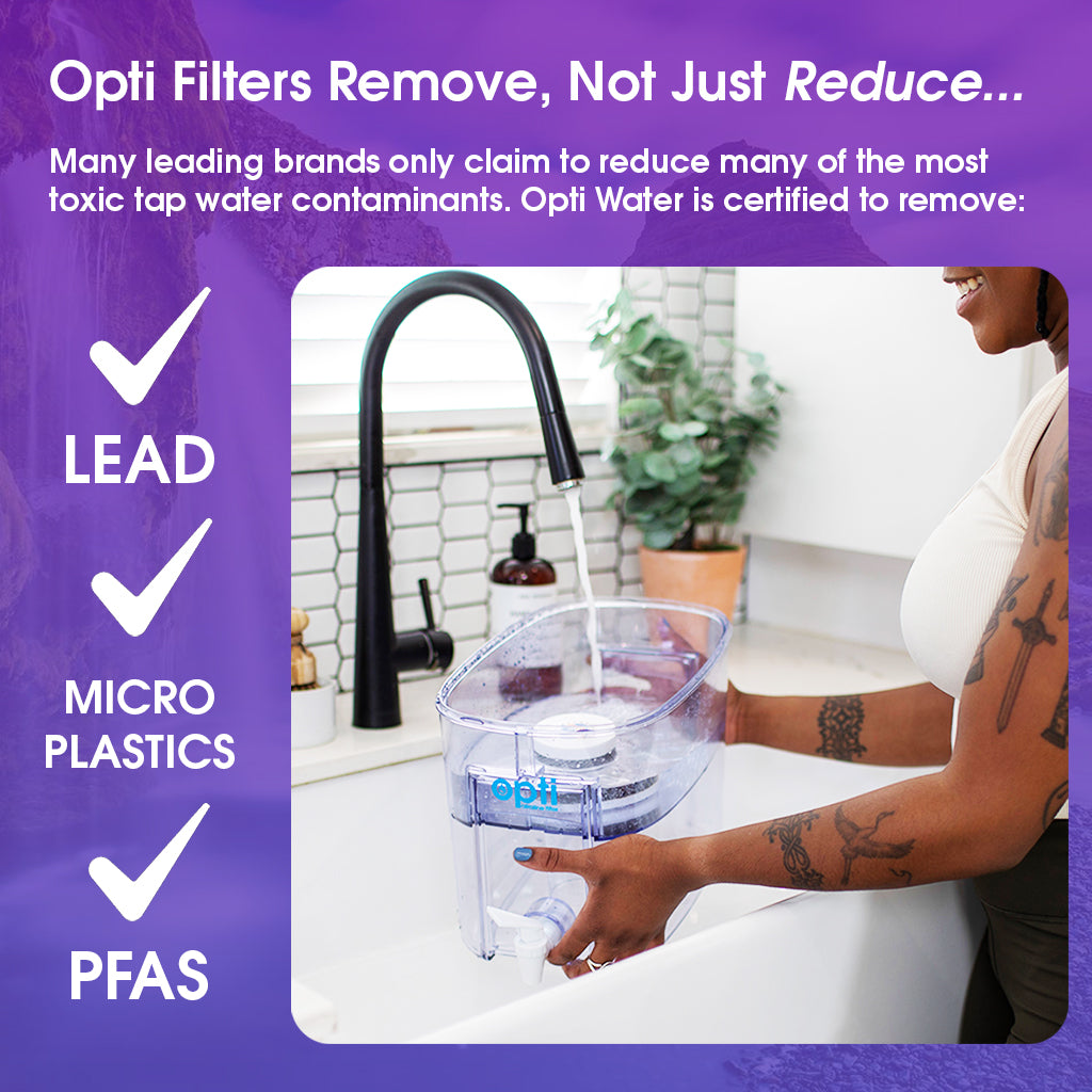 Opti Chill | Alkaline Refrigerator Water Dispenser (2 Gallon Capacity) + 1 Filter (200 Gal)